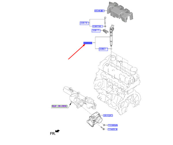 338002U000 - Hyundai Tucson NX4 MK4 Injection Nozzle 338002U000, Original Part