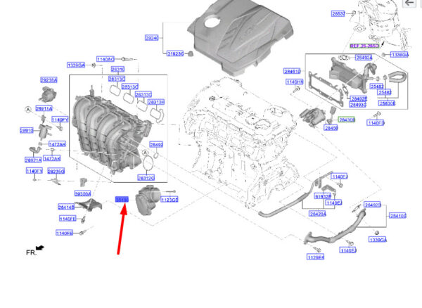 351002S000 - Hyundai Tucson NX4 MK4 throttle housing 351002S000 NEW ORIGINAL