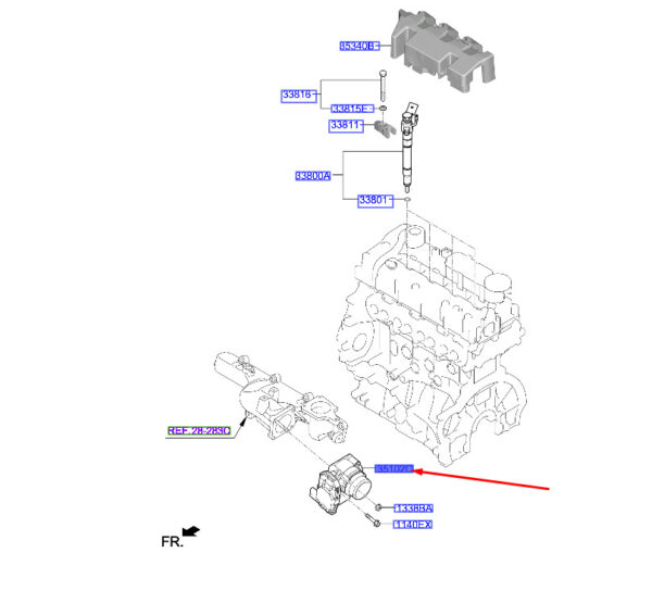 351002U000 - Hyundai Tucson NX4 Drosselklappengehäuse Luftregelventil Baugruppe 351002U000
