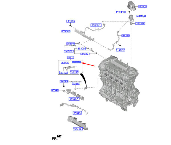 3531204AA0 - Hyundai Tucson NX4 MK4 Injector Combustion Gasket 3531204AA0, Original