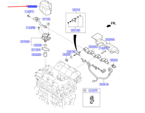 353462GGA0 - KIA SPORTAGE QL MK4 High Pressure Pump Foam 353462GGA0 NEW GENUINE