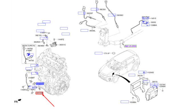 391812F000 - KIA SPORTAGE QL MK4 Crankshaft Position Sensor Bracket 391812F000 NEW GENUINE