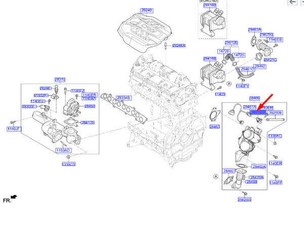 392102U000 - Hyundai Tucson NX4 MK4 Differential Pressure Sensor 392102U000, Original Part