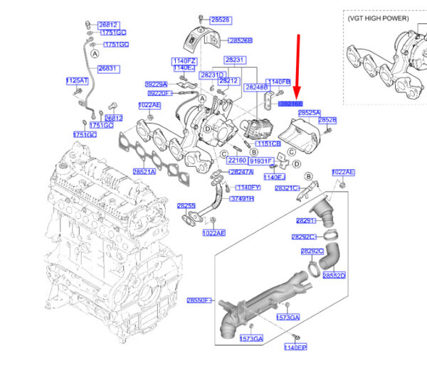 392162U001 - Hyundai Tucson NX4 MK4 LP Differential Hose Mount 392162U001 NEW ORIGINAL