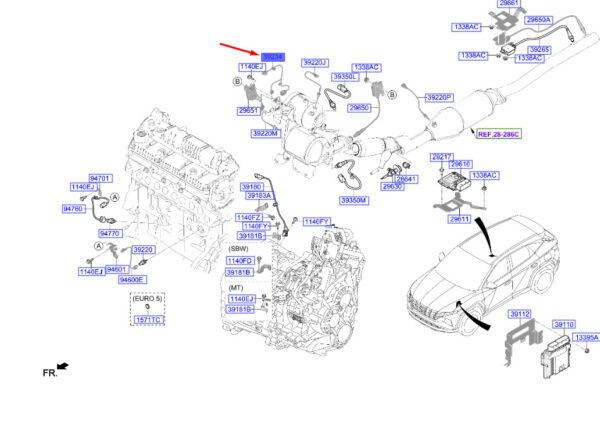 392342U000 - Hyundai Tucson NX4 MK4 Ex-Wiring DPS/T5 392342U000, Original