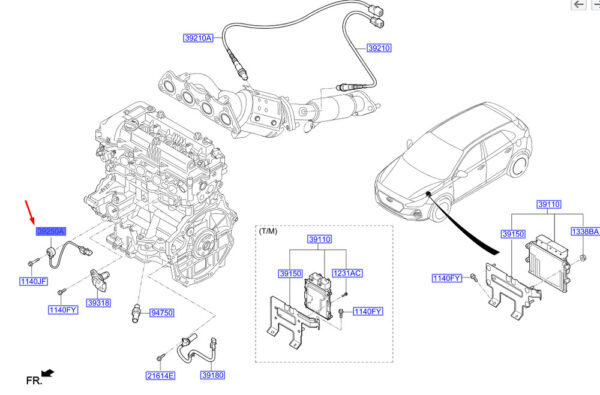 392502B000 - HYUNDAI I30 MK3 KNOCK SENSOR 392502B000, NEW, GENUINE