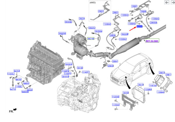 392652U000 - Hyundai Kona MK1 particle sensor 392652U000, original part
