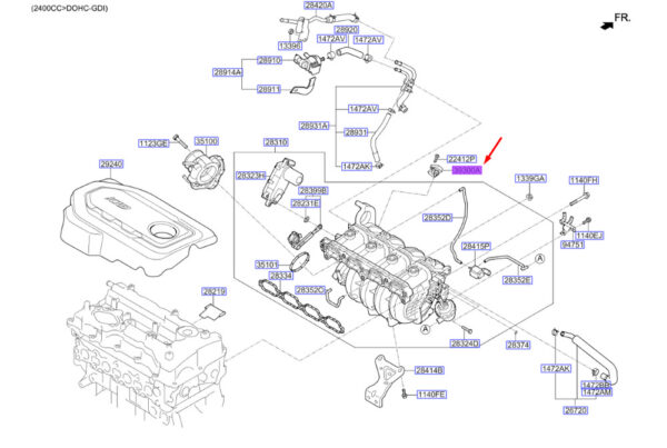 393002B000 - Kia Sportage QL MK4 MAP Sensor 393002B000 NEW ORIGINAL