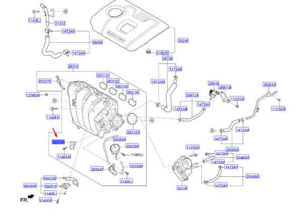 393002B100 - Kia Sportage QL MK4 MAP Sensor 393002B100 NEW ORIGINAL