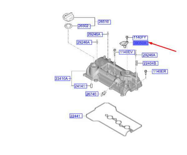 3935004100 - Hyundai Kona MK1 reverb sensor top center 3935004100 NEW ORIGINAL