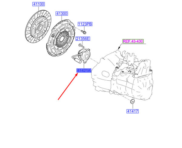 4142132310 - Hyundai i20 MK3 clutch pickup cylinder 4142132310 NEW ORIGINAL