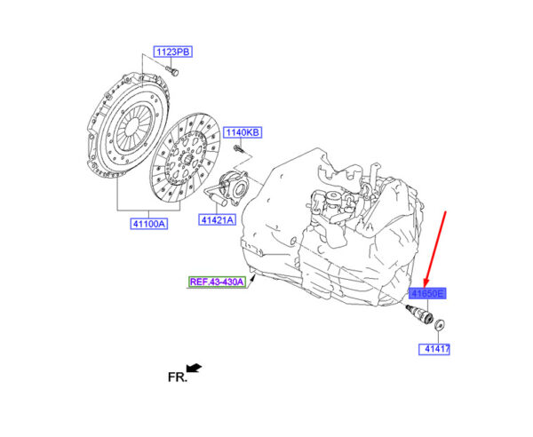 4165038000 - Hyundai Santa FE MK3 DM Clutch Anti-Vibration Unit 4165038000 NEW ORIGINAL