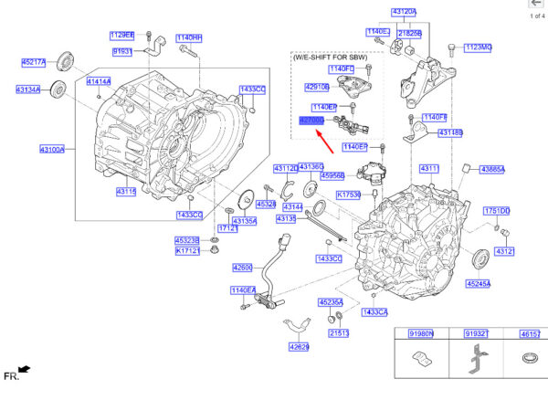 427002D700 - Hyundai Tucson NX4 MK4 Transmission Position Sensor 427002D700, NEW, ORIGINAL