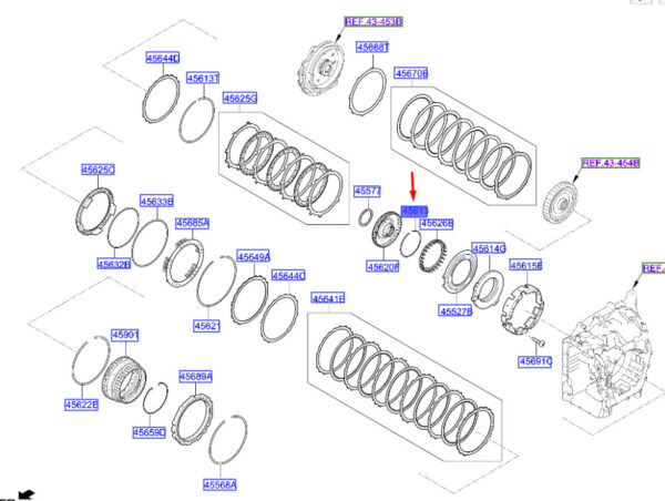 4561626000 - Hyundai Tucson NX4 MK4 Transaxle Brake Fuse Ring 4561626000, Original