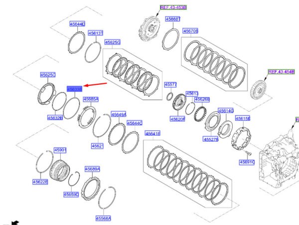 4563326000 - Hyundai Tucson NX4 MK4 Low/Reverse Brake D-Ring 4563326000piece