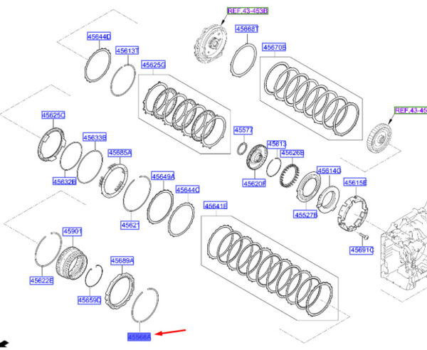 4563626000 - Hyundai Tucson NX4 MK4 Transaxle Brake Fuse Ring 4563626000, Original Part