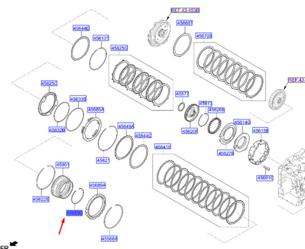 4569526000 - Hyundai Tucson NX4 MK4 Transaxle Brake Fuse Ring 4569526000, Original Part