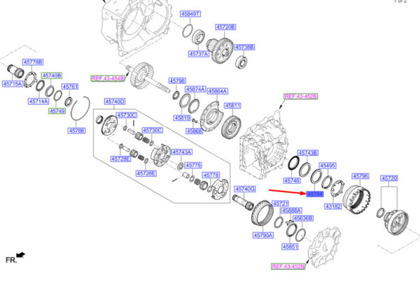 457852F001 - Hyundai Tucson NX4 MK4 Transaxle Transmission Pressure Bearing Running Ring 457852F001 Genuine
