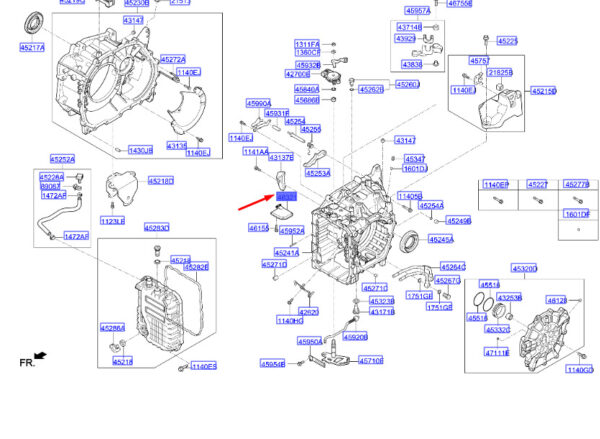 463212F000 - Hyundai Tucson NX4 MK4 Transmission Valve Body Oil Filter 463212F000, NEW, ORIGINAL