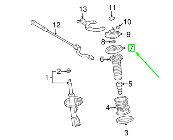 4804402050 - Toyota Prius XW20 Coil Spring Insulator for Front Suspension 4804402050 NEW