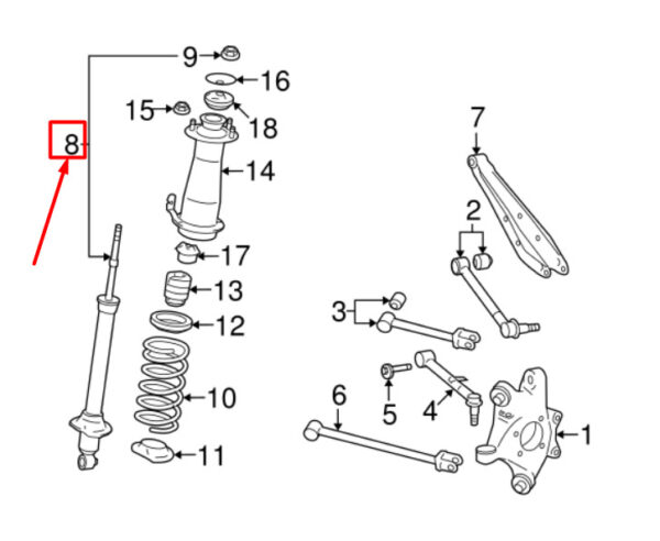 4853080289 - XUS IS XE20 front axle shock absorber 4853080289 NEW ORIGINAL