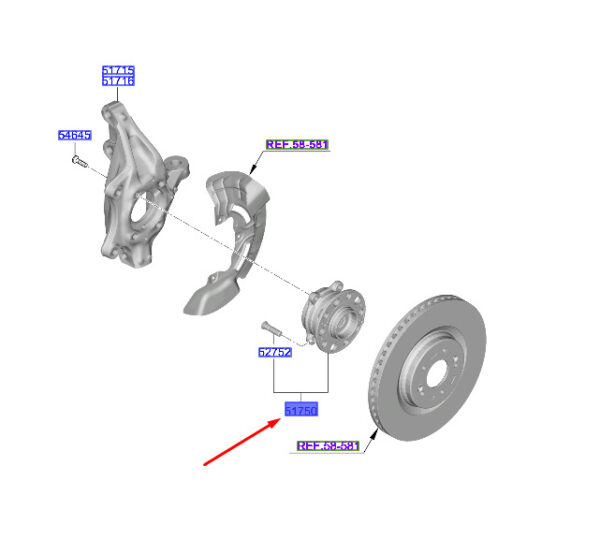 51730L1000 - Hyundai Tucson NX4 MK4 Front Wheel Hub 51730L1000 NEW ORIGINAL