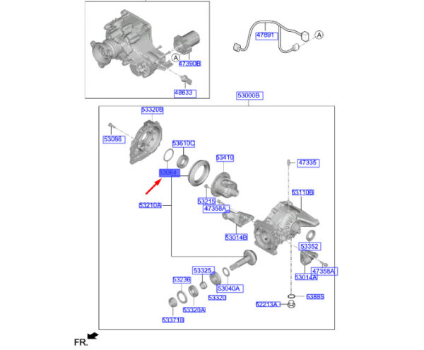 5306439425 - Hyundai Tucson NX4 MK4 Spacer for Differential Rear Bearing 5306439425part