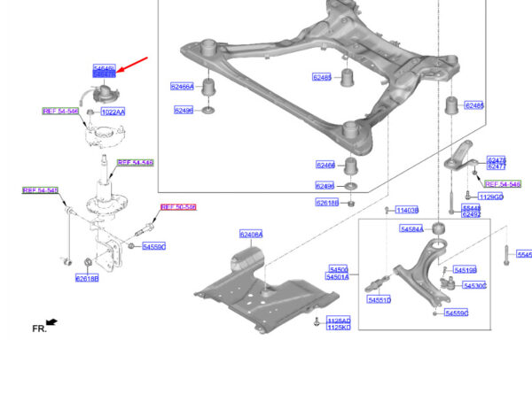 54647N7800 - Hyundai Tucson NX4 Front Suspension Right Cap/Wiring 54647N7800 NEW