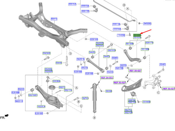 55100G4AA0 - Kia CEED MK3 CD rear upper left wing 55100G4AA0 NEW ORIGINAL