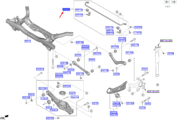 55510CM000 - Hyundai Kona Electric MK1 rear stabilizer 55510CM000 NEW ORIGINAL
