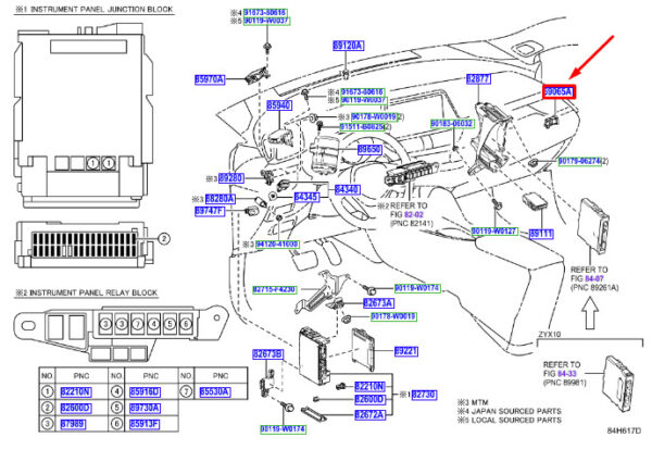 6906502010 - TOYOTA C-HR MK1 SRS Switch 6906502010 NEW ORIGINAL