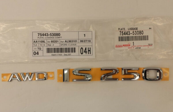 7544353080 - LEXUS IS XE20 Rear Emblem Badge 7544353080 75443-53080 NEW GENUINE