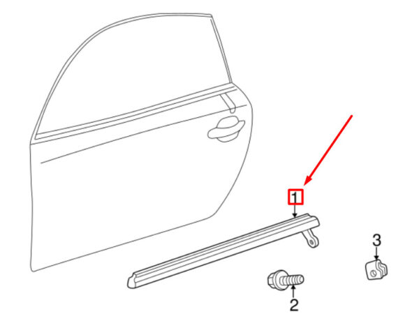 7571224071 - Lexus SC Convertible UZZ40 Door Strip Front Left 7571224071 NEW GENUINE