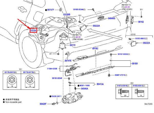 8332042101 - Toyota RAV 4V XA50 Fuel Level Sensor 8332042101 NEW ORIGINAL