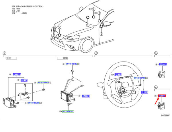 8665250010 - LEXUS IS MK3 Pre-Collision System Ejector Protection Summer 8665250010 NEW ORIGINAL