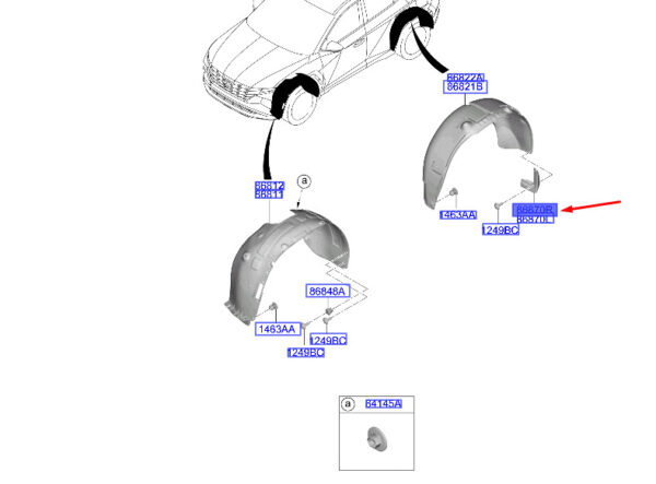 86842N7000 - Hyundai Tucson NX4 MK4 Right Rear Fenders 86842N7000 NEW ORIGINAL