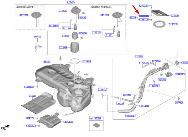 8691322000 - Hyundai Tucson NX4 MK4 Fuel System Washer 8691322000, Original