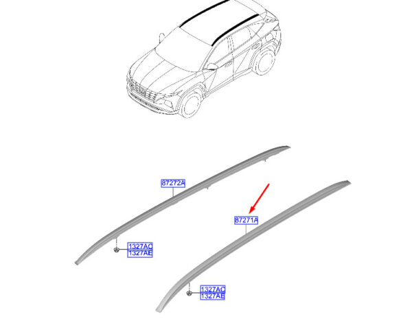 87270N7000CA - Hyundai Tucson NX4 MK4 Roof Rail Left 87270N7000CA NEW ORIGINAL