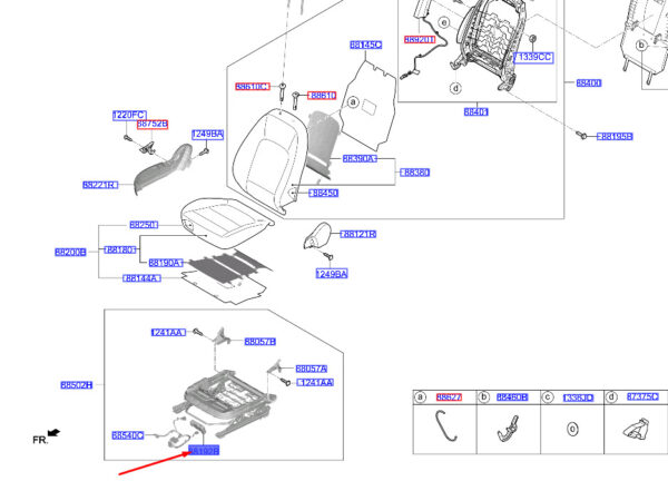88196J9150 - Hyundai Kona MK1 Front Seat Heater Control Unit 88196J9150 NEW ORIGINAL