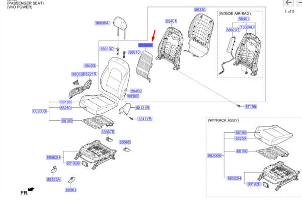 88390D9000 - Kia Sportage QL MK4 Heater for Front Seat Back 88390D9000 NEW ORIGINAL