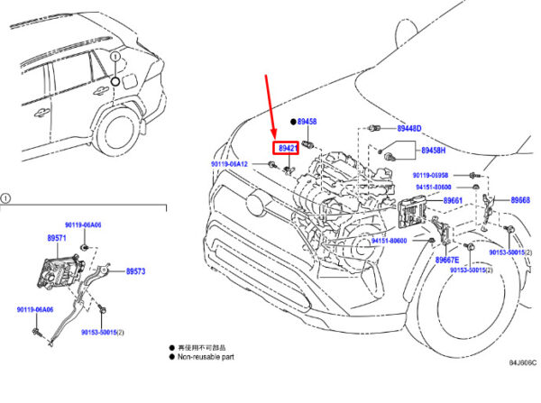8942133010 - Toyota Rav 4V XA50 Vacuum Sensor 8942133010 NEW ORIGINAL