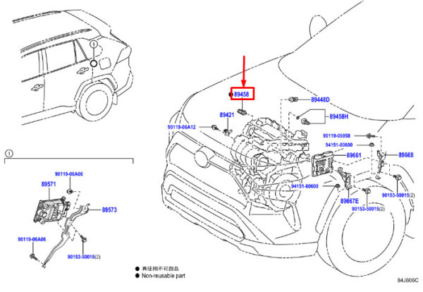 8945833030 - Toyota RAV 4V XA50 Fuel Pressure Sensor 8945833030 NEW ORIGINAL
