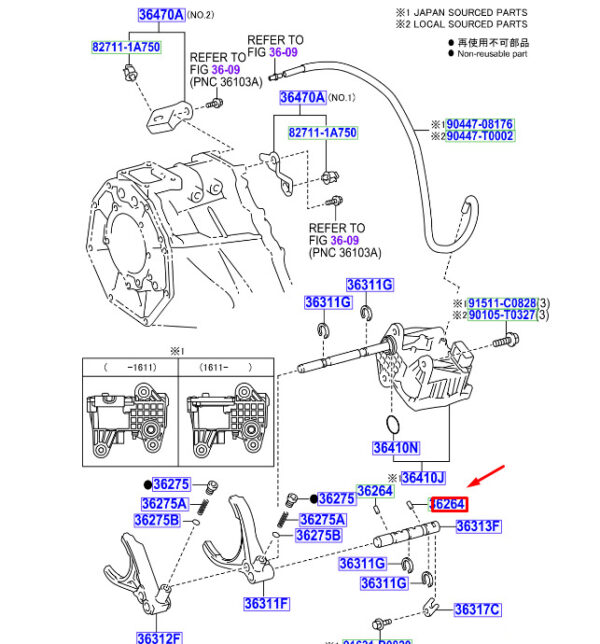 9025006007 - TOYOTA HILUX MK8 Shift Interlock Pin 9025006007 NEW GENUINE