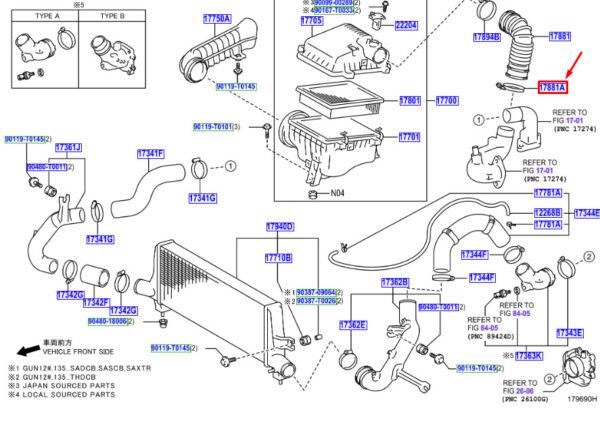9046607002 - TOYOTA HILUX MK8 Air Cleaner Hose Clamp 9046607002 NEW GENUINE
