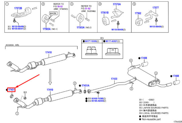 9091706094 - Toyota RAV 4V XA50 Exhaust Pipe Gasket 9091706094 NEW ORIGINAL