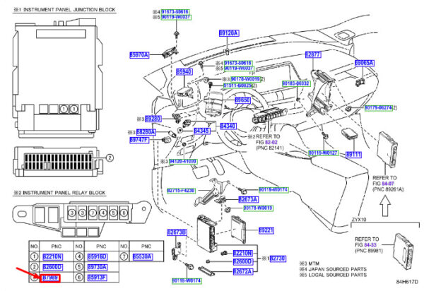 9098704004 - Toyota C-HR MK1 Door Mirror Control Relay 9098704004, Original Part
