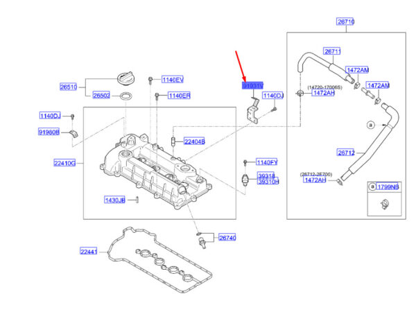 91931G2800 - KIA NIRO MK1 Engine Bracket 91931G2800 NEW GENUINE