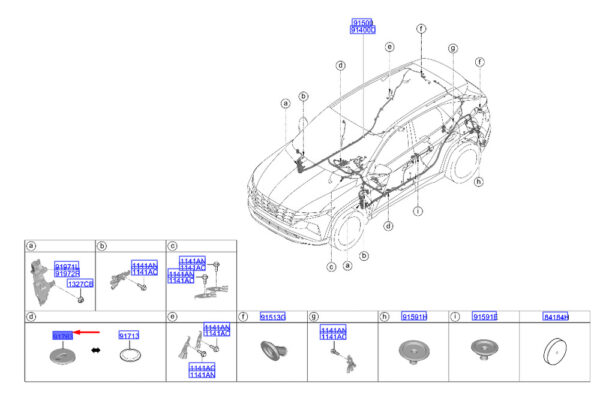 919803K040 - Hyundai Tucson NX4 MK4 Front Door Gasket 919803K040 NEW ORIGINAL