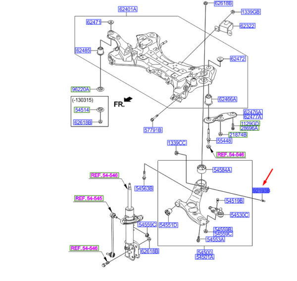 921942P000 - Hyundai Santa Fe MK3 Vorderradaufhängung Sensor Link Assy 921942P000 NEU