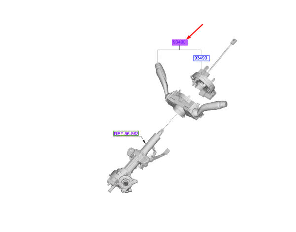 934D5N7840 - Hyundai Tucson NX4 MK4 Steering Wheel Multi-Switch 934D5N7840, Original Part